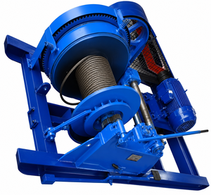Ashok Industries Blue Electric Winch With Steel <b>Cable</b> And <b>Gear</b> Mechanism - Product Image 1