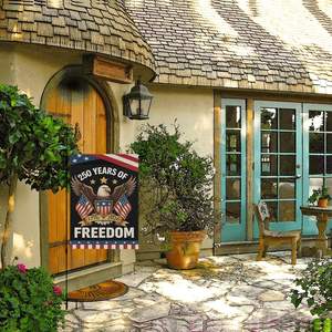 Bandera Patriótica de Jardín del 250 Aniversario de la Bandera Estadounidense 1776-2026-'250 Años de Libertad' con Águila Calva y Estrellas, de Poliéster de Doble Cara - Product Image 5