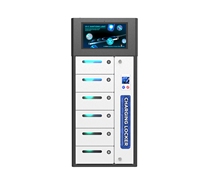 Y2 Power ZEN Pro, Casillero de Carga para Teléfonos Móviles de 6 Compartimentos, para Montaje en Pared Exterior, con Pantalla Publicitaria, Estación de Carga Impermeable para Exteriores