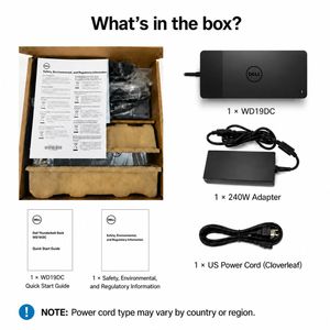 แท่นเชื่อมต่อ <span class=keywords><strong>Dell</strong></span> WD19DC รุ่นดั้งเดิม แบบ Dual USB-C กำลังไฟ 240W รองรับจอภาพ 4K สามจอผ่านพอร์ต DP HDMI และ USB-C สำหรับแล็ปท็อป Precision - Product Image 5