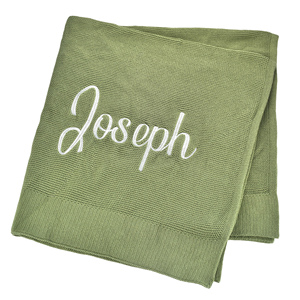 Copertina per Neonato Personalizzata in Morbido Cotone Lavorato a Maglia, Regalo Elegante per Baby Shower con Nome Stampato Esclusivo, Regalo di Benvenuto per Neonati - Product Image 5