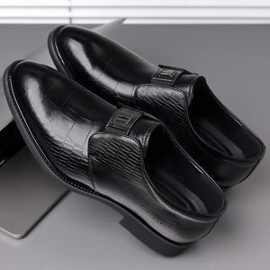 Zapatos Casuales Negros para Hombre, Estilo Británico, con Cordones, Malla Transpirable, Suela Gruesa, Impermeables, con Soporte de Arco y Aumento de Altura - Product Image 5