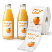 Étiquettes personnalisées en rouleau autocollantes écologiques pour bouteilles et bocaux, impression numérique, imperméables, impression couleur intégrale, emballage pour miel et jus