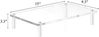Support pour ordinateur portable moderne en acrylique transparent de 15 x 9,3 pouces, écologique, ergonomique, support de bureau pour écran d'ordinateur