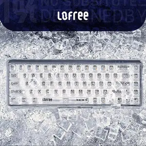 Lofree 1% Transparan OE901 Kabel/Bluetoth5.1 Nirkabel Model Ganda Rollover Keyboard Gaming Mekanik, 68 Tombol