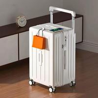 Valise Kamayel à coque rigide ABS+PC, grande capacité, design moderne, 4 roues pivotantes, poignée large, multifonctionnelle, 24 pouces, serrure TSA