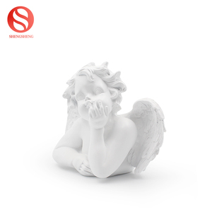 Décoration de la maison bureau décor pensée <span class=keywords><strong>buste</strong></span> ange garçon résine blanc ange statues - Product Image 3