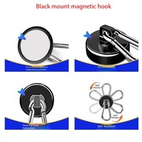 Crochets pivotants industriels en NdFeB, boucle magnétique, support magnétique pour plafond, crochets aimantés en néodyme, 20 mm/25 mm, pivotant à 360 degrés, mousqueton magnétique