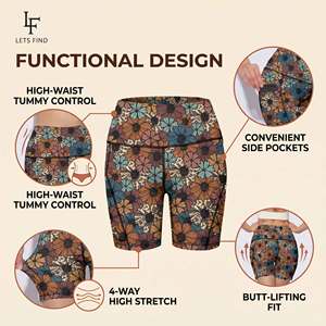 Leggings de Control de Abdomen para Mujer, Tallas Grandes, con Estampado Personalizado, Tela Suave de Doble Cepillado, Cintura Alta, para Danza, Pilates y Yoga, Venta al Por Mayor, OEM - Product Image 2