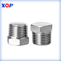 Bouchon de tuyau à filetage mâle hexagonal en acier inoxydable, connecteur de tuyau d'huile hydraulique et d'eau