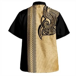 Chemise hawaïenne mode pour hommes avec <span class=keywords><strong>tatouage</strong></span> <span class=keywords><strong>floral</strong></span> et tribal Tissu tricoté sergé respirant et anti-rétrécissement Taille XL - Product Image 2