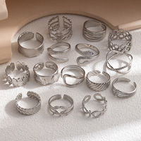 Bague élégante en acier inoxydable plaqué argent 925, forme de serpent réaliste, ajustable, bijou statement pour femme