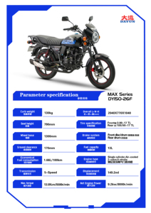 DaYun DY150-26F 150cc İş Motosikleti EDF Motor 13L Depo Arka Taşıyıcı Max Serisi İthalatçı Distribütör İçin Toptan Satış - Product Image 6