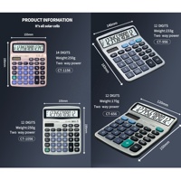 Calculatrice scientifique programmable à 12 chiffres Papeterie d'affaires en plastique et accessoires de bureau scolaire Calculatrice de frais d'expédition
