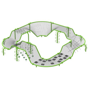 Modèle <span class=keywords><strong>de</strong></span> treillis grimpant Green Bowl avec marches <span class=keywords><strong>en</strong></span> filet noir et pieds <span class=keywords><strong>de</strong></span> soutien incurvés, conception 3D - Product Image 1