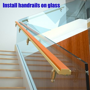 Pasamanos de Aleación de Aluminio Colorido y Elegante con Tira de Luz, Pasamanos de Pared Adecuado para Escaleras y Vidrio - Product Image 4