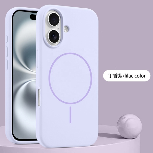 Factory Wholesale High Quality Liquid Silicone Phone Case Skin-friendly Waterproof Shockproof Cover Magnetic for iPhone 16 Pro