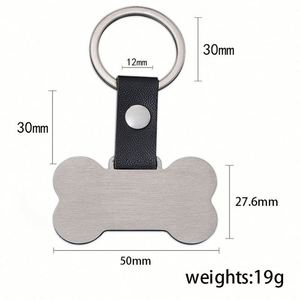 Customized Stainless Steel Keychain Laser Engraved Bone Shape With <b>Pet</b> Dog Company Logo Metal Crafts - Product Image 2