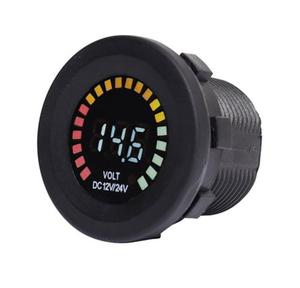 แผงวัดแรงดันไฟฟ้าแบบดิจิตอล 12/<span class=keywords><strong>24V</strong></span> DC สีสันสดใส สำหรับเปลี่ยนในรถยนต์ รถบรรทุก เรือ และยานพาหนะทางน้ำ - Product Image 1