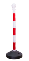 Poteau de guidage de file d'attente en plastique noir et jaune Xuxuan avec corde