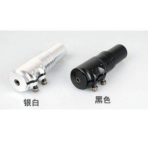 Tija de manillar para bicicleta de montaña, abrazadera de manillar de 31,8mm, 25,1-26,5mm, mecanizada por CNC, elevador de horquilla de alta resistencia, negro y plateado - Product Image 1