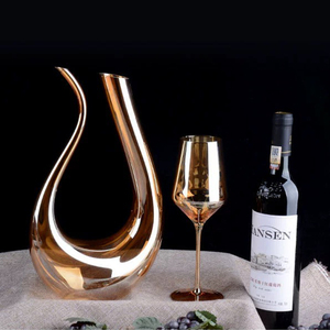 Nouveau Carafe à <span class=keywords><strong>Vin</strong></span> Ambrée de Luxe Faite à la Main avec Verres, Vente en Gros - Product Image 5