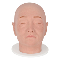 Mannequin d'injection intégrale du visage, caractéristiques féminines, en silicone durable, modèle de pratique pour la formation en cosmétologie et en sciences médicales
