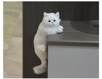 Simulation chat poupées fourrure réaliste Animal produit modèle bureau faux chat poupée jouet pour cadeau d'anniversaire décoration de la maison