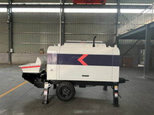 Kleine geneigte Beton pumpe Preis Fabrik Mobile Beton Diesel Anhänger Pumpe Maschine mit Fern baumaschinen - Product Image 6