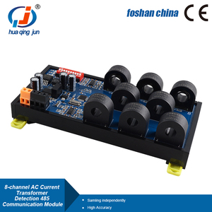 Huaqingjun 8-kênh RS485 AC hiện tại biến áp phát hiện 0-50a mô-đun modbus rtu truyền thông thu thập dữ liệu - Product Image 3