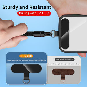 Nuevo Cordón de teléfono móvil de poliéster de moda Universal cuerda de llavero de pulsera corta con parche de correa de teléfono para uso de teléfono celular - Product Image 5
