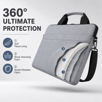 Housse pour ordinateur portable Oxford imperméable, unisexe, résistante, avec fermeture éclair, pour ordinateur portable de 13 à 15,6 pouces, sac messager