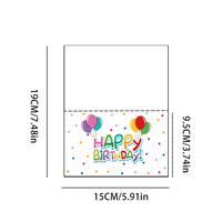 Cartes de vœux transfrontalières haut de gamme pour enfants, à thème animalier, style dessin animé mignon, papier frais et minimaliste, couleur ballon
