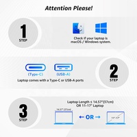 Moniteur d'Extension Triple Écran 15,6" pour Ordinateur Portable, Écran Portable USB-C pour MacBook, PC, Gaming, Multitâche et Productivité Professionnelle