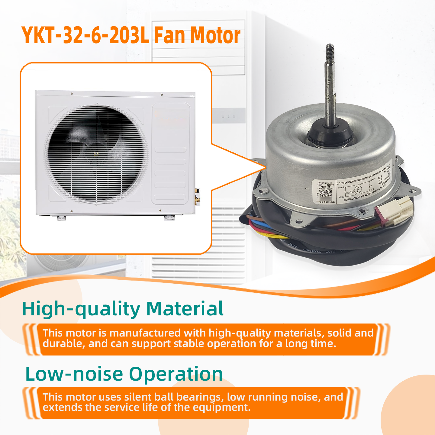 YKT-32-6-203L AC220-240V 50HZ 0.31A CCW BCL 6ploes Motor