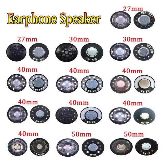 27mm 30mm 40mm 50mm 32ohms Headphone Speaker Driver Neodymium HIFI Headset Horn Full Range White Black Speakers