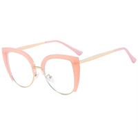 Nouvelles Lunettes Anti-Lumière Bleue Oeil de Chat 2026 de Haute Qualité, Montures Tendance Vintage avec Logo Personnalisé, Lunettes de Luxe Diamantées pour Femmes et Hommes