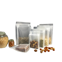Pochette translucide à fond plat avec huit soudures latérales, en plastique de qualité alimentaire, impression en héliogravure, recyclable et personnalisable