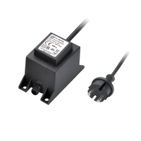 Adaptateur AC/DC étanche 12V 24VAC, transformateur d'alimentation avec connexion par prise pour utilisation en extérieur (matériau PC/ABS)