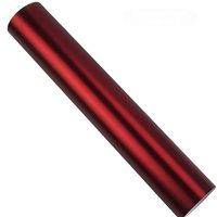 Vinilo Autoadhesivo Mate Rojo PVC para Envoltura de Autos, Autoregenerable, Antiarañazos, Sin Burbujas, para Decoración Interior y Exterior, DIY