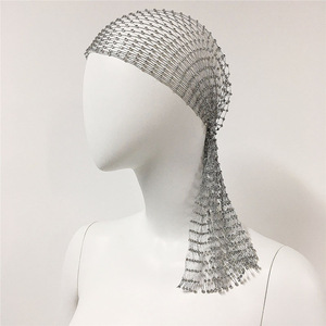 Serre-tête Résille Strass Mode Festival Carnaval Masque Strass Fête Accessoires Cheveux Sexy Mystérieux - Product Image 6