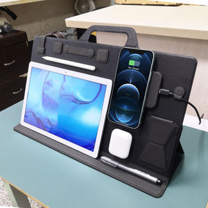 El soporte multifunción para tableta de oficina y el cargador inalámbrico para teléfonos móviles Airpods <span class=keywords><strong>se</strong></span> <span class=keywords><strong>pueden</strong></span> utilizar <span class=keywords><strong>como</strong></span> organizador de oficina de tablero de dibujo - Product Image 1
