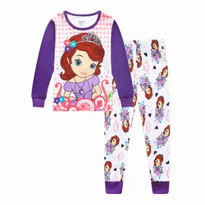 Toptan 2019 çocuk pijamaları setleri kızlar pijama seti çocuk uzun kollu pijama üst + pantolon