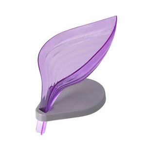 Porte-savon artistique en forme de feuille avec drainage, fixation par ventouse, pour salle de bain, cuisine, douche, comptoir, organisation et nettoyage - Product Image 6