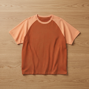 T-shirt Homme 100% Coton à Manches Raglan Unies Col Rond Respirant Tricoté Décontracté Streetwear Écologique Grande Taille 5XL 320g - Product Image 3