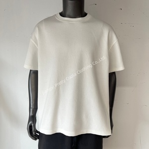 Mt1198 bán buôn nhà máy tùy chỉnh Waffle nhiệt Ngắn Tay Áo sơ mi rắn Trắng Ngắn Tay Áo t Áo sơ mi cho nam giới quá khổ Áo sơ mi - Product Image 3