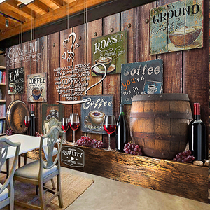 Papier peint rétro nostalgique pour barbecue, bar, hôtel, restaurant, style industriel, ferme, marmite, fond <span class=keywords><strong>mural</strong></span> - Product Image 4