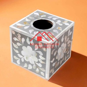 Boîte à mouchoirs en incrustation d'os de taille personnalisée de forme carrée pour la vaisselle Boîte à mouchoirs en incrustation d'os de haute qualité - Product Image 2
