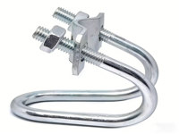 Colliers de serrage en U galvanisés sur mesure de différentes tailles, clips en zinc, colliers de serrage à double boulon en U, collier de serrage à double boulon en U
