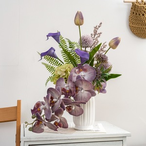 CallaFloral Ramo de Orquídeas Phalaenopsis Artificiales de Plástico PU y Goma Suave para Decoración del Hogar y Accesorios de Boda CF02049 - Product Image 1